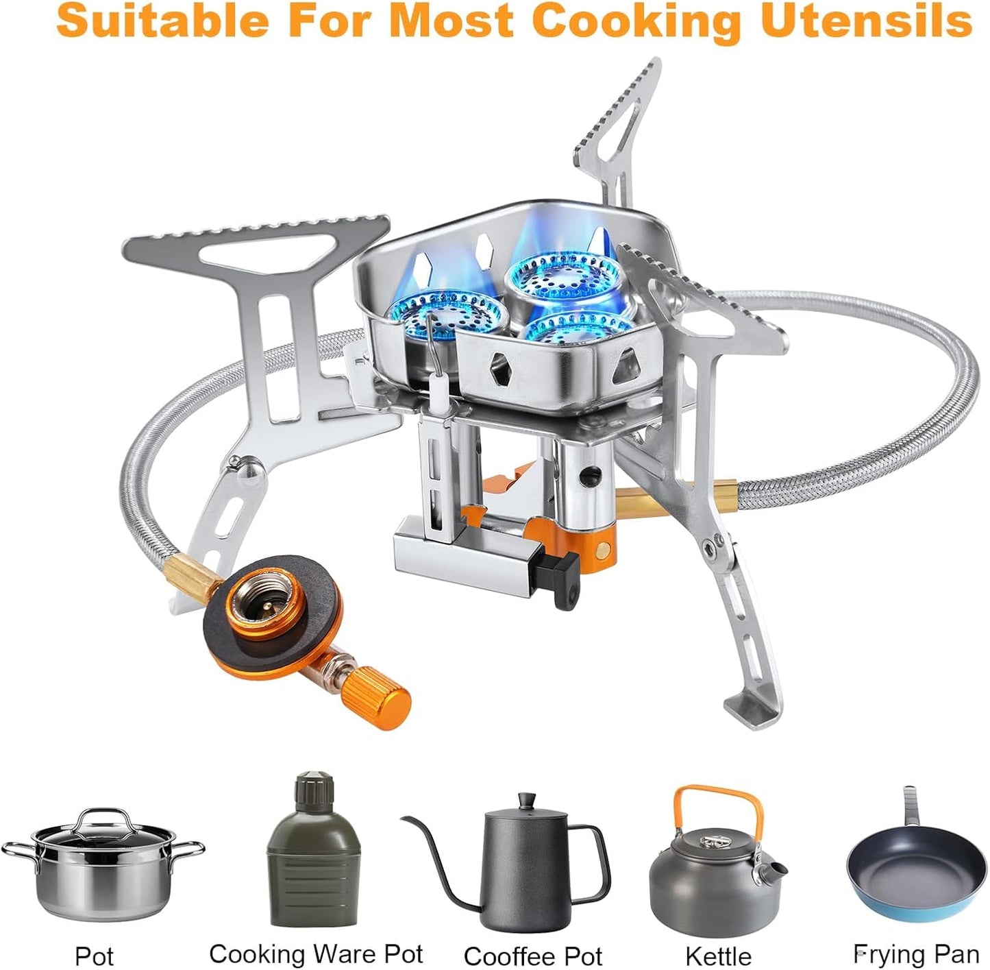 Portable Gas Camping Stove | Windproof Rocket Burner
