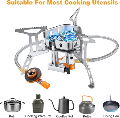 Portable Gas Camping Stove | Windproof Rocket Burner