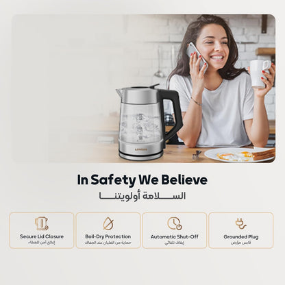 LePresso Multi-Temperature Illuminated Glass Kettle