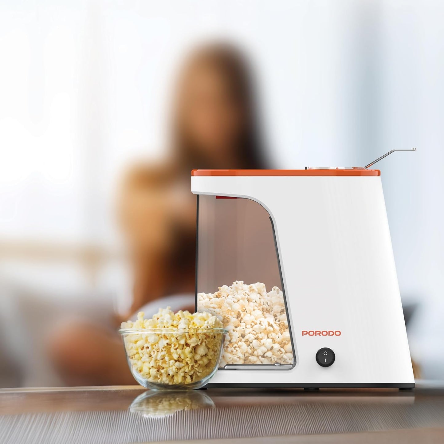 Porodo Air-Popped 1200W Detachable Tank Popcorn Maker