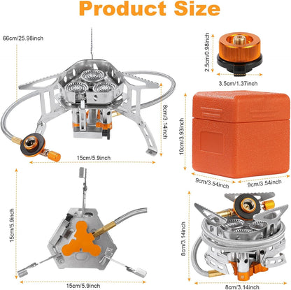 Portable Gas Camping Stove | Windproof Rocket Burner