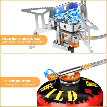 Portable Gas Camping Stove | Windproof Rocket Burner