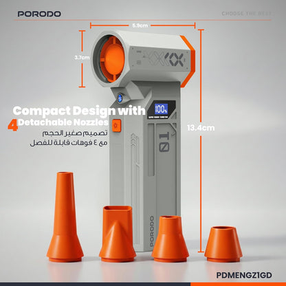 Porodo Rushjet Cordless Dust Blower with Turbo Speed