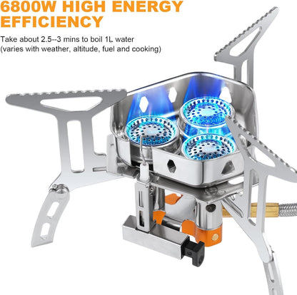 Portable Gas Camping Stove | Windproof Rocket Burner