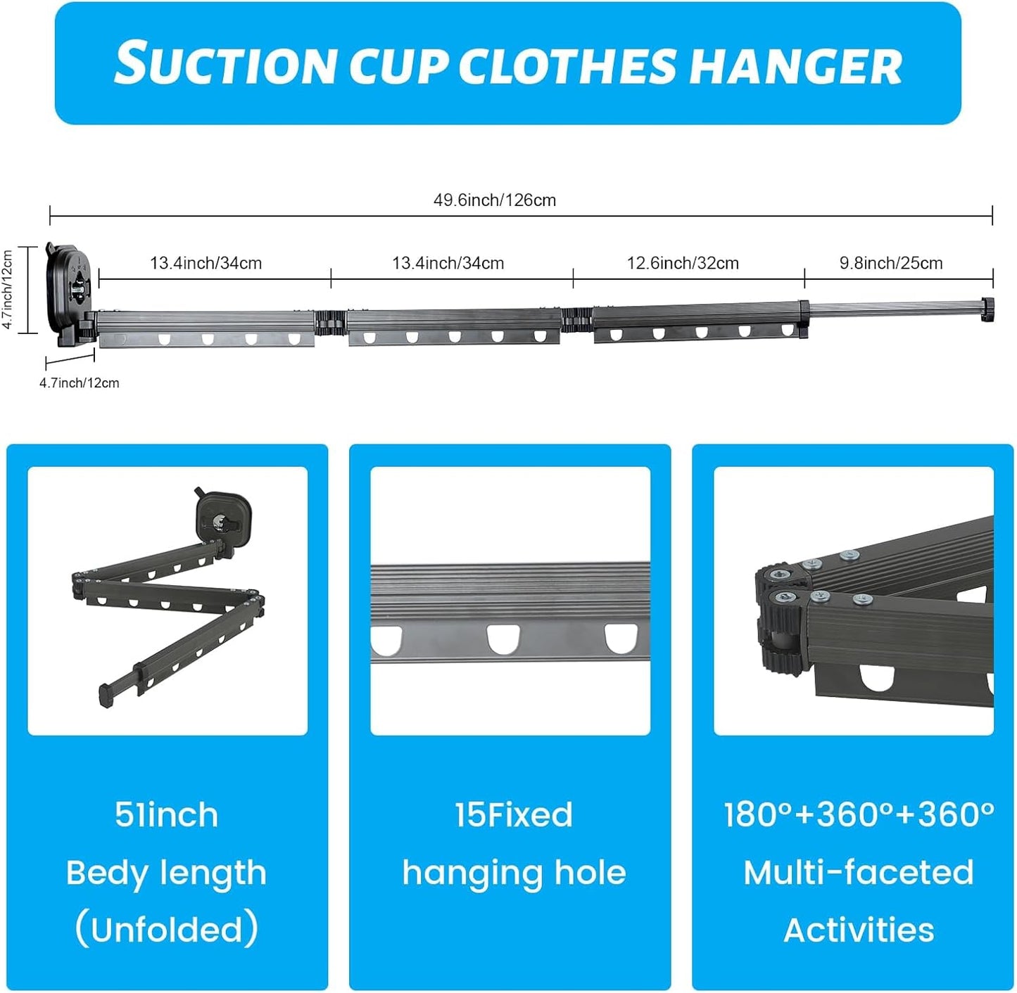 Wall Mounted Folding Clothes Drying Rack