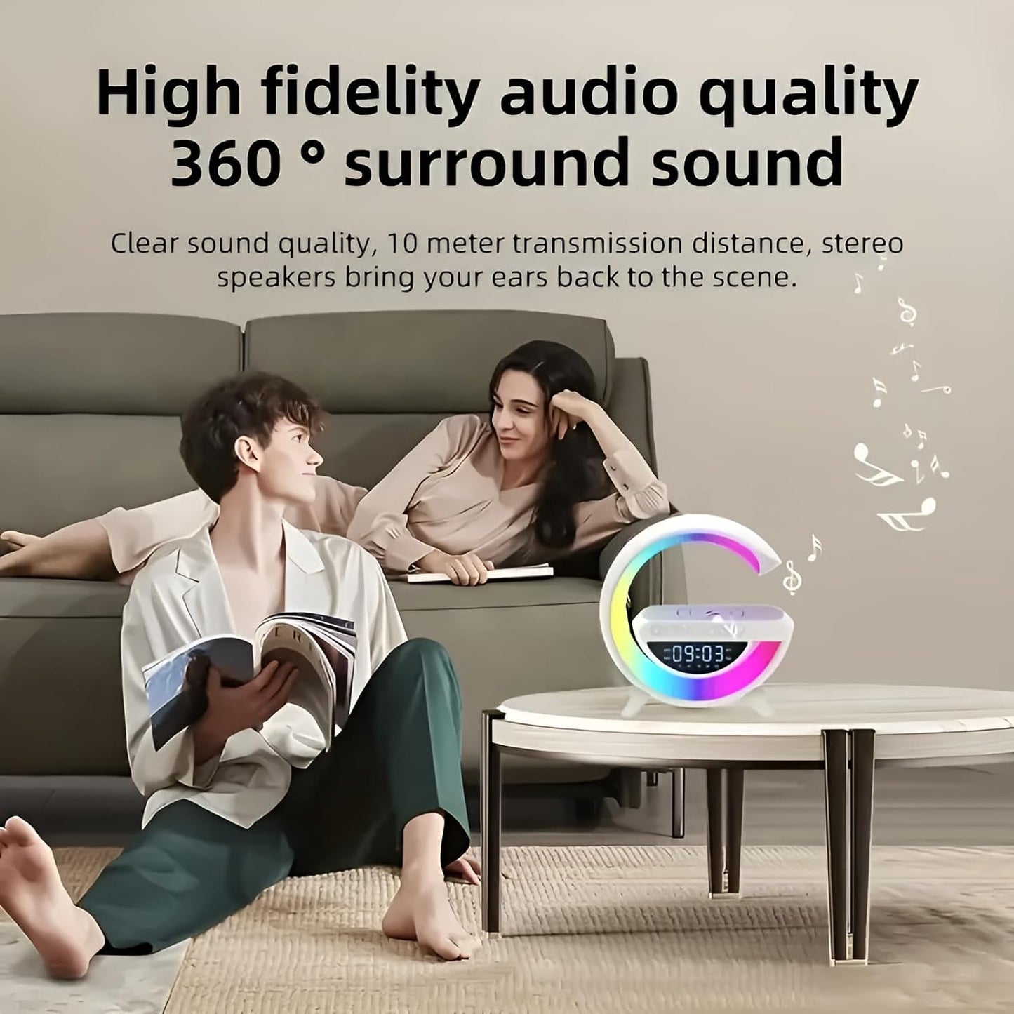 Bluetooth Led Wireless Charging Speaker BT-3401