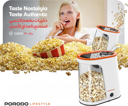 Porodo Air-Popped 1200W Detachable Tank Popcorn Maker