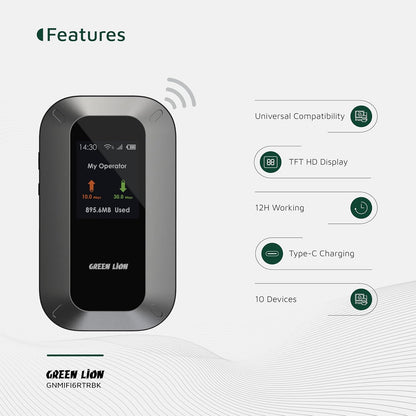 جهاز توجيه Mifi المحمول Green Lion GL-M12