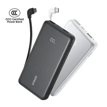 Anker Zolo Power Bank (10K, 22.5W, Built-In USB-C Cable)