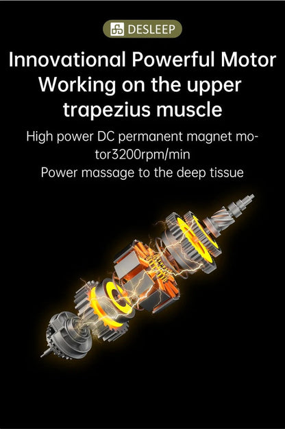 Desleep Rechargeable Neck Massager | Deep Heat Therapy DE-N02