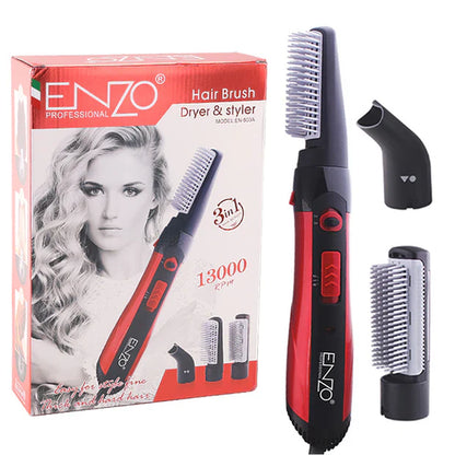 Enzo 3-In-1 Hair Brush Dryer & Styler 1300W EN-503A