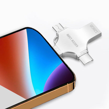 محرك أقراص فلاش USB Green Lion 4 في 1