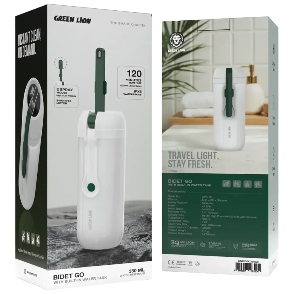 Green Lion Bidet Go with Built-In Water Tank
