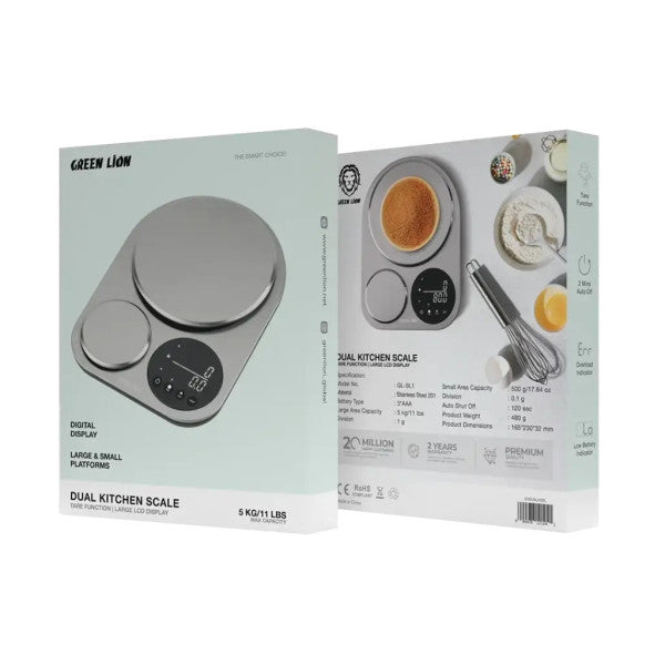 Green Lion Dual Kitchen Scale 5 KG/11 LBS