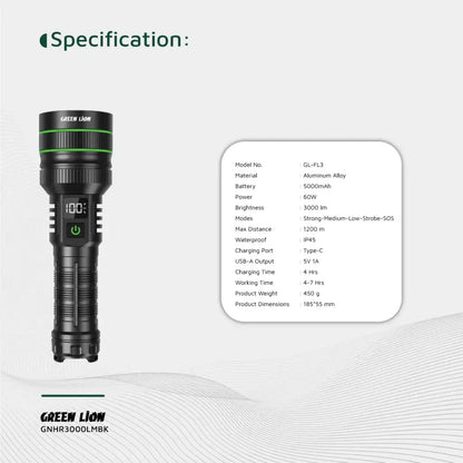 Green Lion Hyper Ray Pro LED Torch