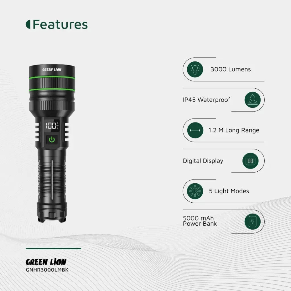 Green Lion Hyper Ray Pro LED Torch