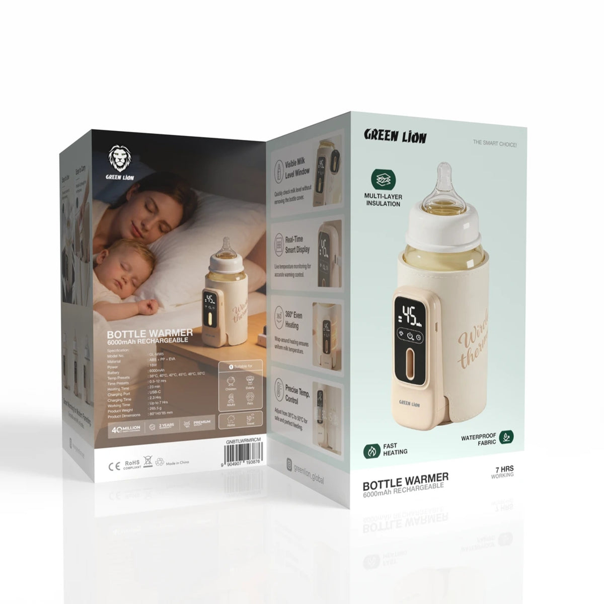 Green Lion Rechargeable 6000mAh Bottle Warmer