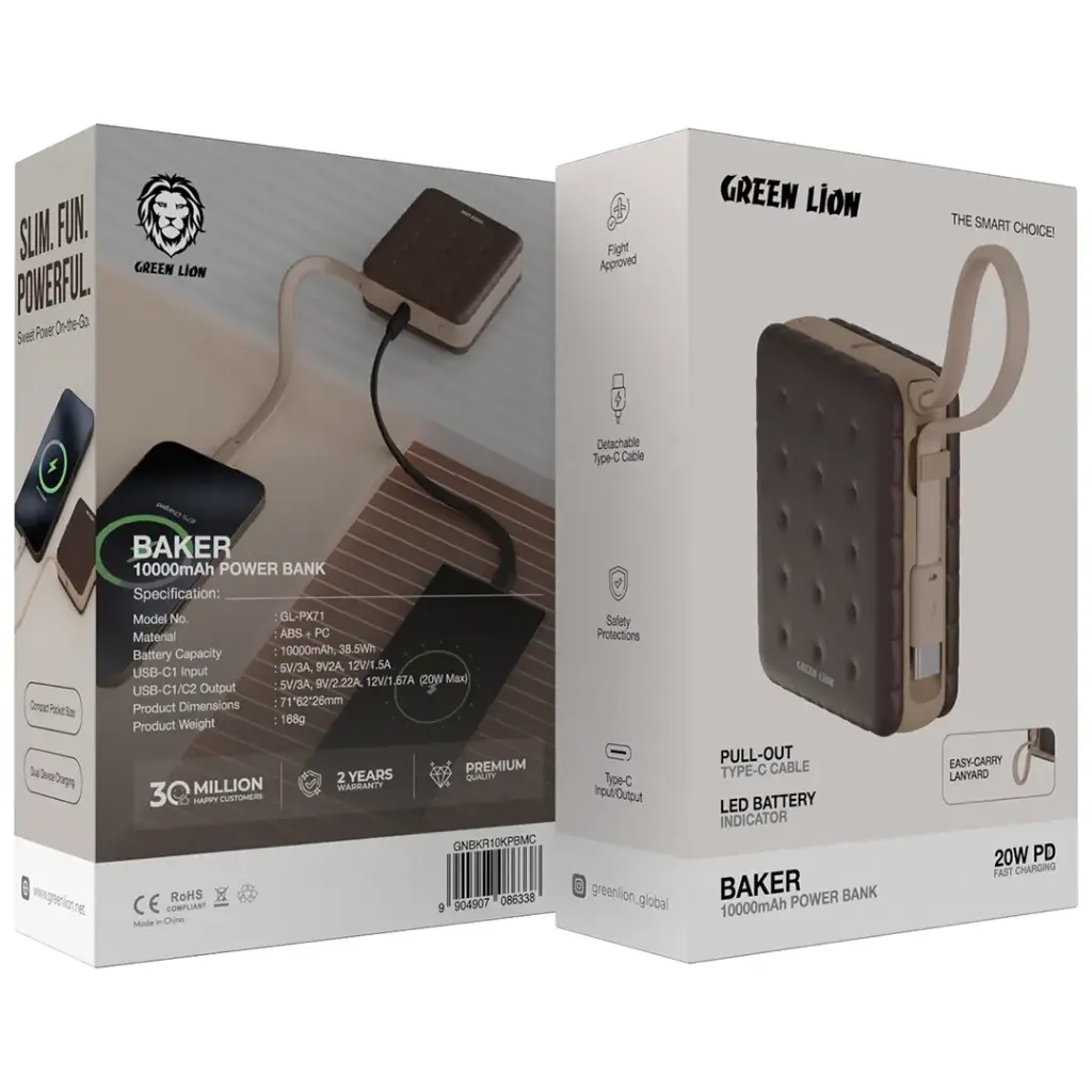 Green Lion Baker 10000mAh Power Bank