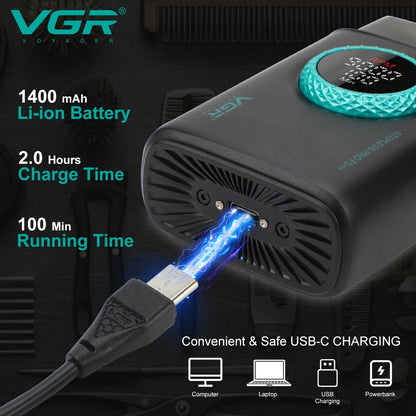 ماكينة حلاقة VGR الاحترافية ذات الرقاقة المزدوجة V-377