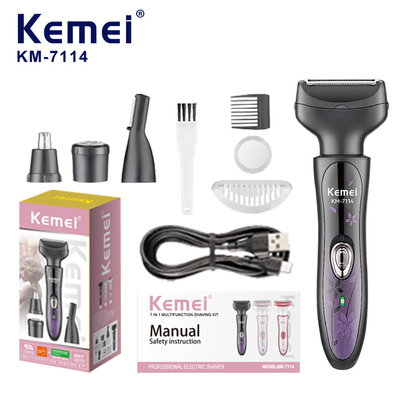 Kemei 4in1 Ladies Multifunction Shaving Kit KM-7114