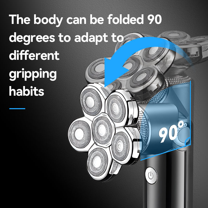 مجموعة ماكينة الحلاقة الكهربائية القابلة للطي للرجال ٤ في ١ من كيمي KM-2193