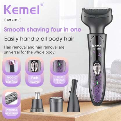 Kemei 4in1 Ladies Multifunction Shaving Kit KM-7114