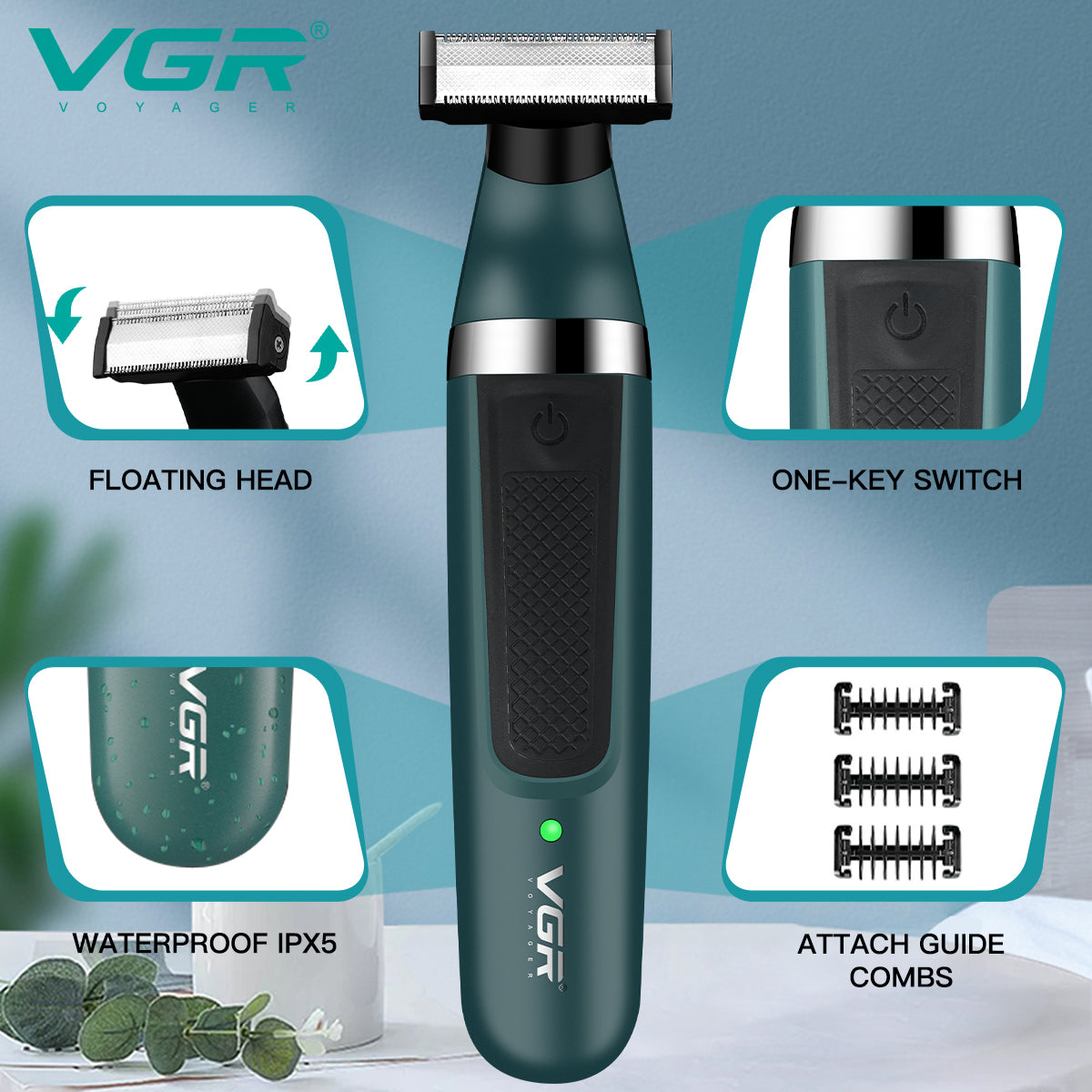 مجموعة ماكينة الحلاقة الاحترافية VGR V-393