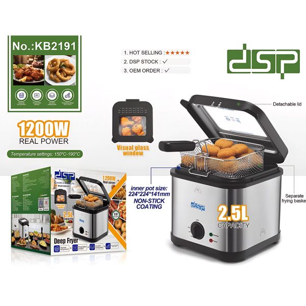 Dsp Deep Fryer 1200W/2.5L - KB2191