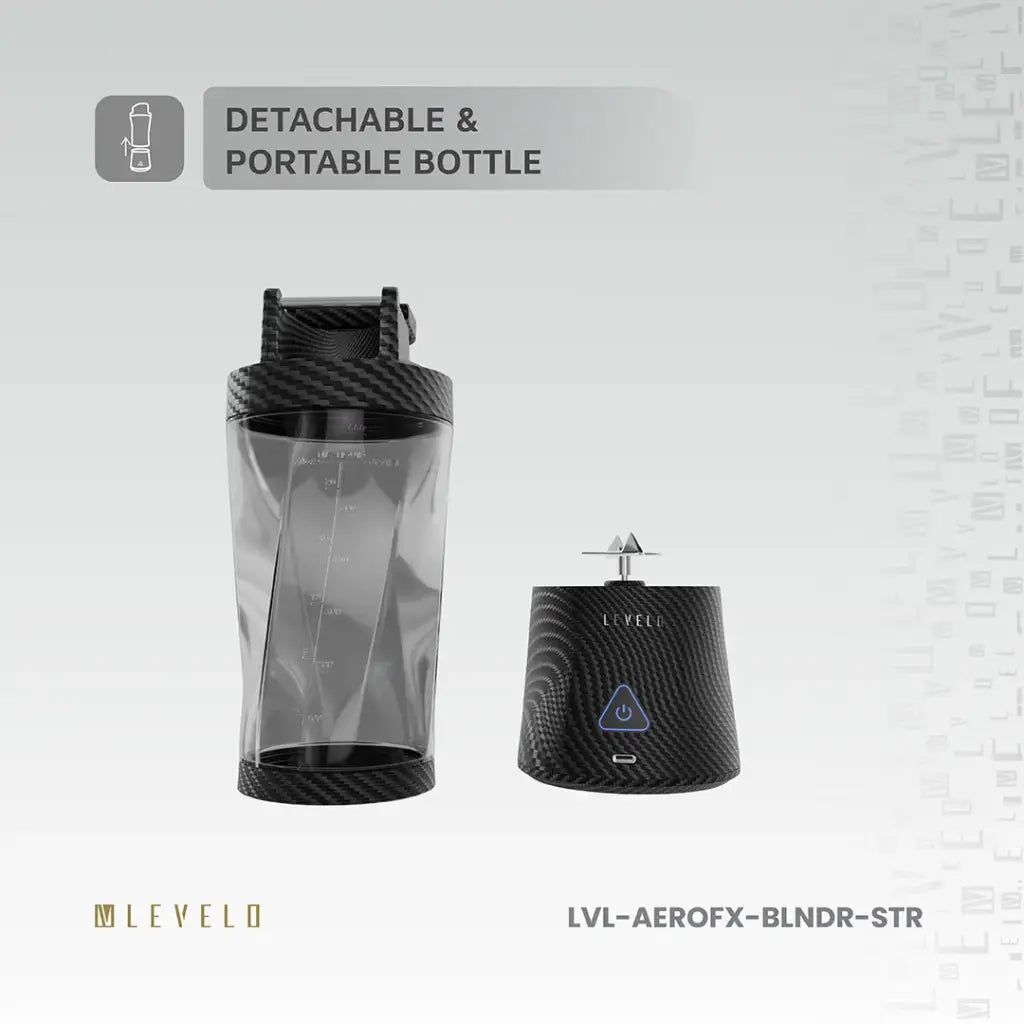 Levelo Portable Carbon Fiber Blender Aeroflex - Smoky Transparent