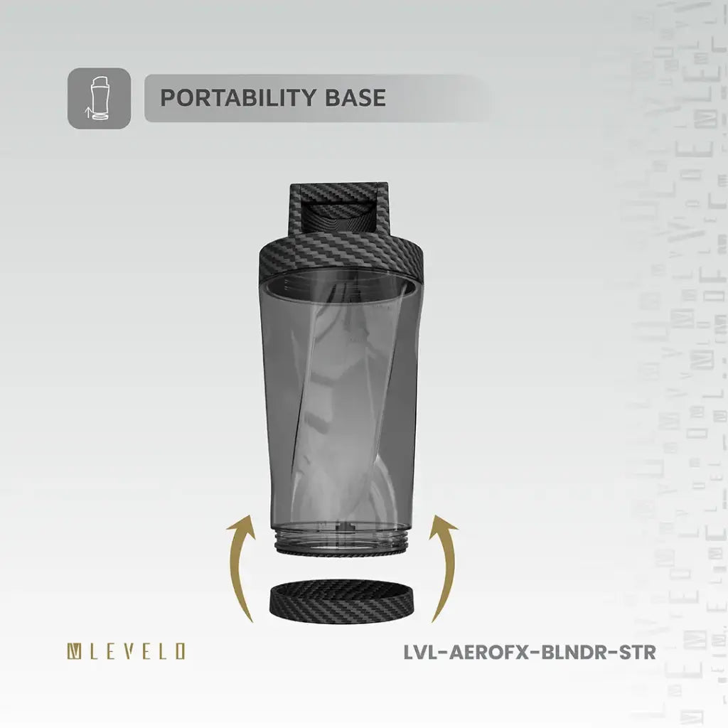 Levelo Portable Carbon Fiber Blender Aeroflex - Smoky Transparent