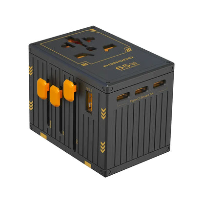 Porodo GaN 5-Port Travel Block Universal Charger 65W
