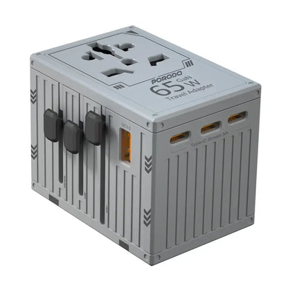 Porodo GaN 5-Port Travel Block Universal Charger 65W