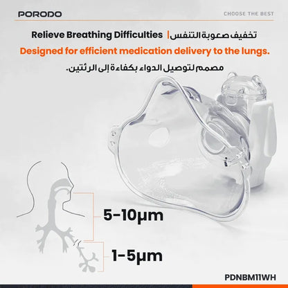Porodo LiveOn Portable Nebulizer Rechargeable & Superfine Particles