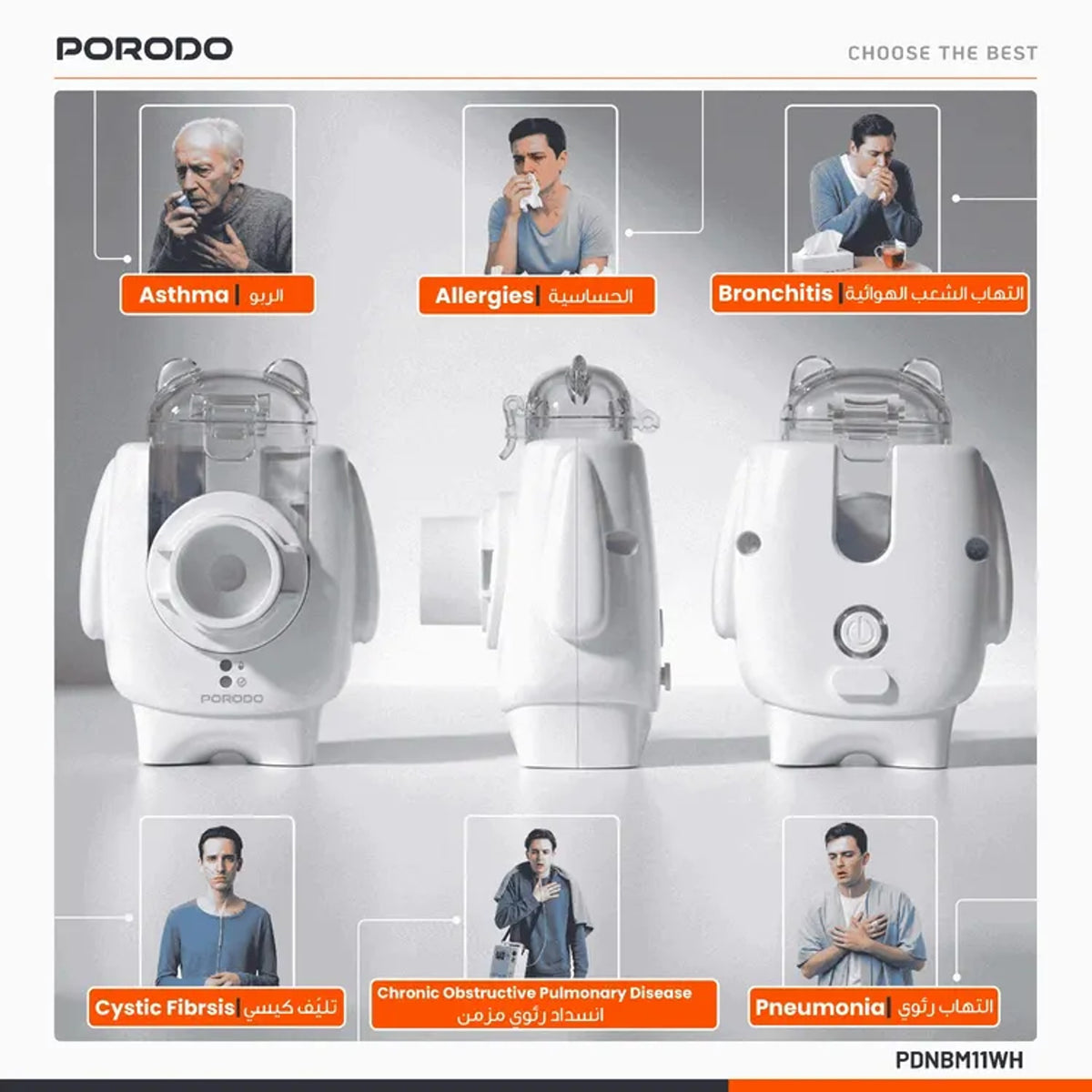Porodo LiveOn Portable Nebulizer Rechargeable & Superfine Particles