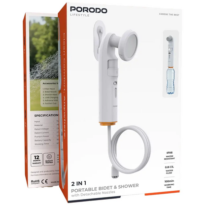 Porodo 2-In-1 Portable Bidet & Shower