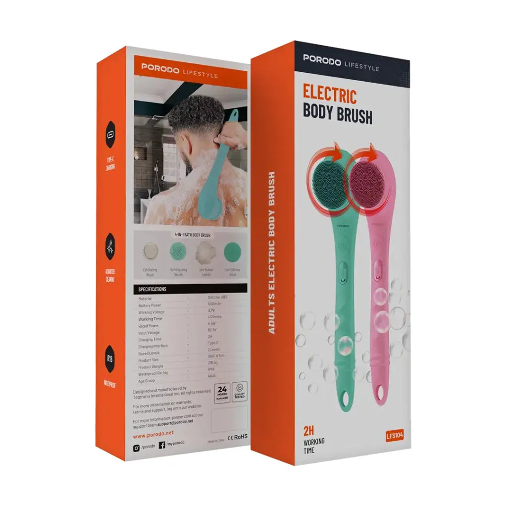 فرشاة الجسم الكهربائية 4 في 1 من بورودو - LFS104