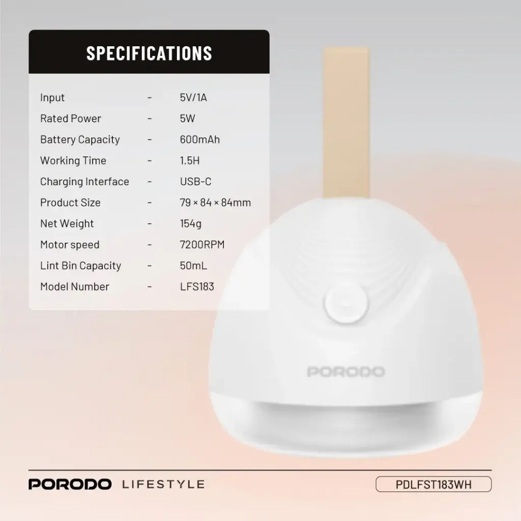 Porodo Fabric Shaver Lint & Bobbles Remover