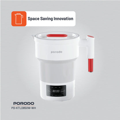 غلاية كهربائية محمولة قابلة للطي من بورودو، 850 واط/600 مل