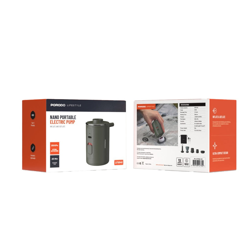 Porodo Nano Portable Electric Pump 3500Pa