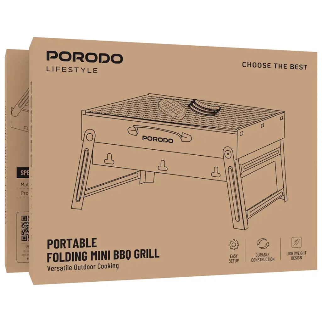 Porodo Portable Folding Mini BBQ Grill