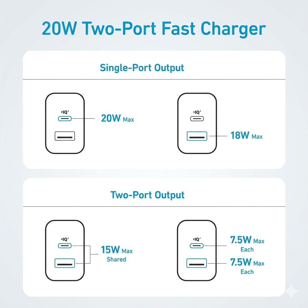 Anker Select Charger (20W, 2-Port) with USB-C Cable