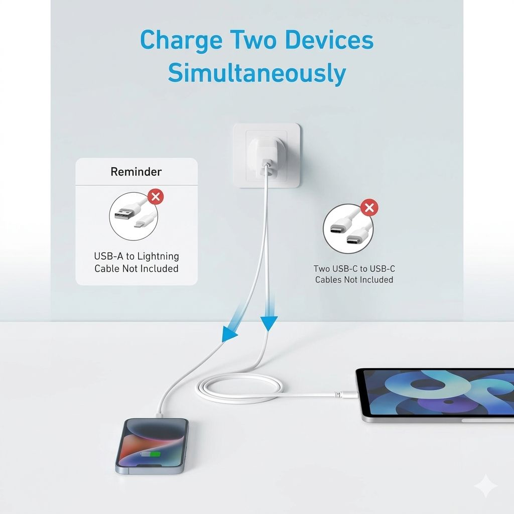 Anker Select Charger (20W, 2-Port) with USB-C Cable