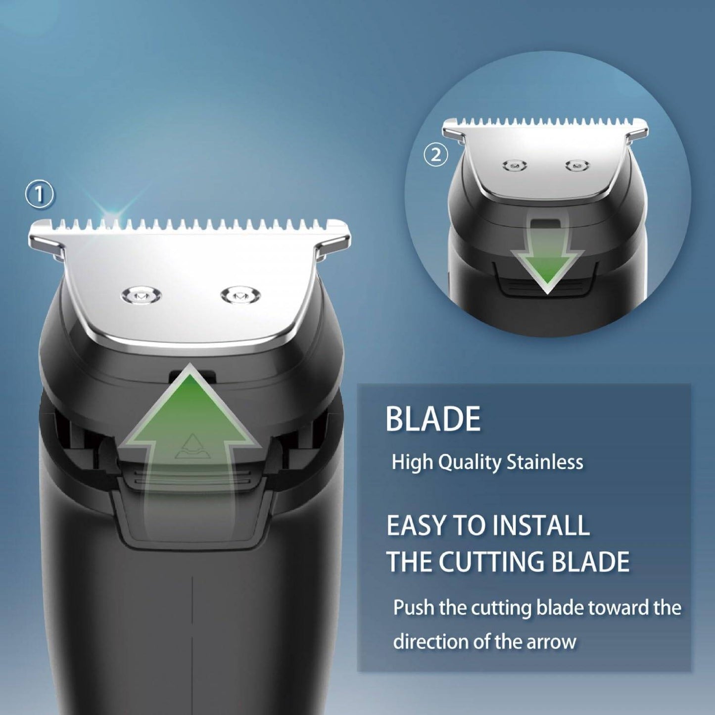 Porodo Wide T-Blade Beard Trimmer 4 Combs Included