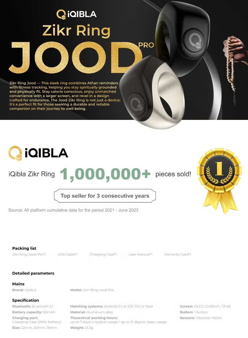 iQibla Jood Pro Zikr Ring