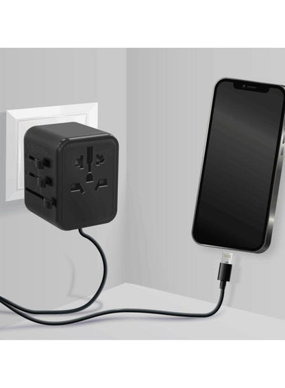 Porodo Dual USB-A Universal Travel Adapter 2.4A