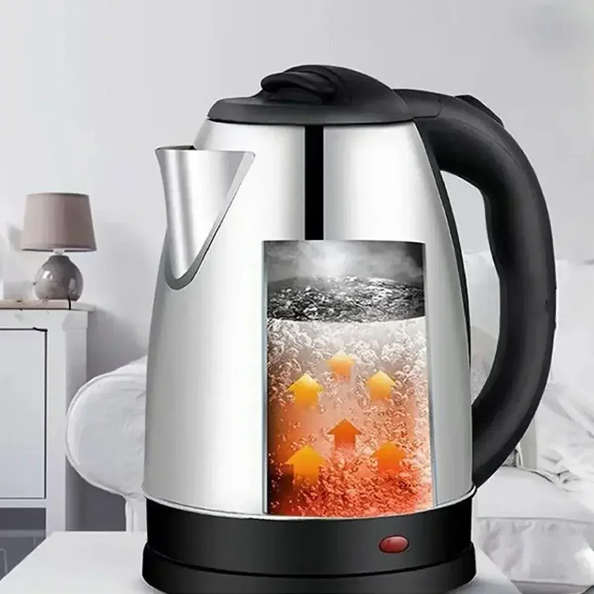 Porodo Pyro 1.8L Electric Stainless Steel Kettle with 360° Rotating Base