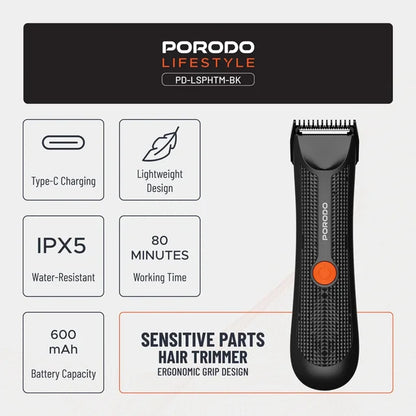 Porodo Sensitive Parts Hair Trimmer | Ergonomic Grip Design