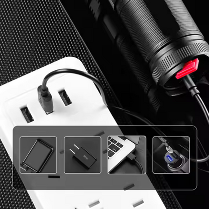 Aluminum Alloy Flashlight Power Bank Charging Treasure XA-B702