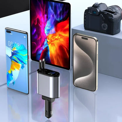 كابل شحن تلسكوبي 4 في 1 180 درجة/120 واط