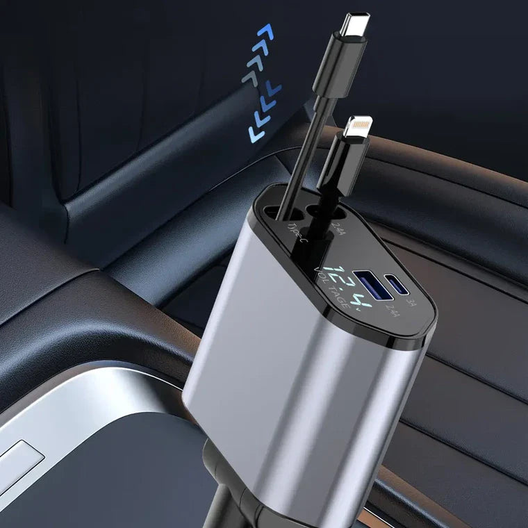 4in1 Telescopic Charging Cable 180°/120W